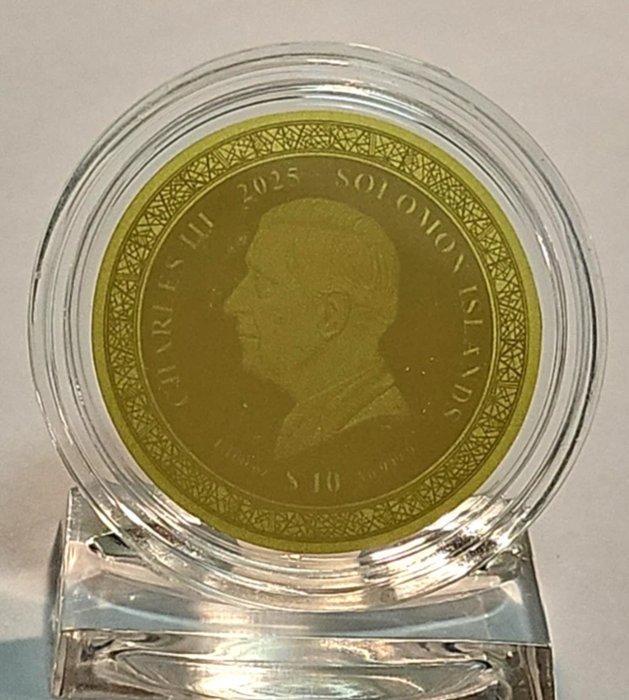 Salomonseilanden. 10 Dollars 2025 , Delhi , 1/100 Oz (.999), Postzegels en Munten, Munten | Europa | Niet-Euromunten