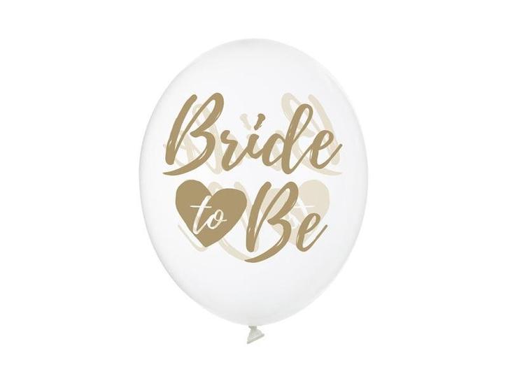 Bride To Be Ballonnen 30cm 6st, Hobby en Vrije tijd, Feestartikelen, Nieuw, Verzenden
