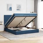 vidaXL Ottoman bed met matrassen 200x200cm stof blauw, Huis en Inrichting, Slaapkamer | Bedden, Verzenden, Nieuw