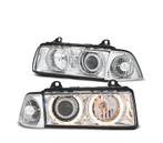PHARES BMW SÉRIE 3 E36 90-99 ANGEL EYES HALOGÈNE FOND CHROMÉ, Auto-onderdelen, Verzenden, Nieuw