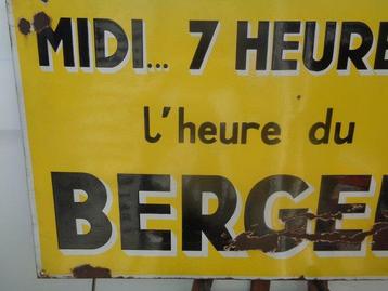 Midi...7 Heures LHeure Du Berger - Plaque émaillée - Émail beschikbaar voor biedingen
