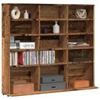 vidaXL Cd-kast 100x23x89,5 cm bewerkt hout oud houtkleurig, Verzenden, Nieuw
