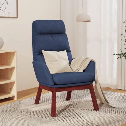 vidaXL Relaxstoel stof blauw, Huis en Inrichting, Fauteuils, Nieuw, Verzenden