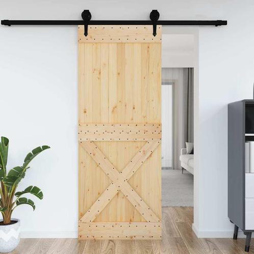 vidaXL Deur NARVIK 90x210 cm massief grenenhout, Doe-het-zelf en Bouw, Deuren en Vliegenramen, Nieuw, Verzenden