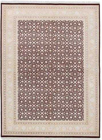 New Indian Tabriz Wool&Silk Carpet with Luxurious Mahi