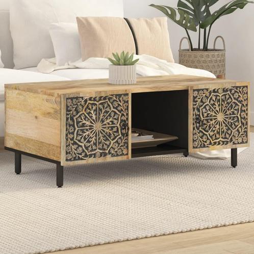 vidaXL Salontafel 100x54x40 cm massief mangohout, Huis en Inrichting, Tafels | Salontafels, Nieuw, Verzenden