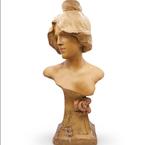 Beeld, Scultura, Busto de dama art nouveau - “Déposé 730” -