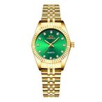Gouden Luxe Horloge voor Dames - Waterdicht Stras Horloge, Verzenden, Nieuw, CHENXI