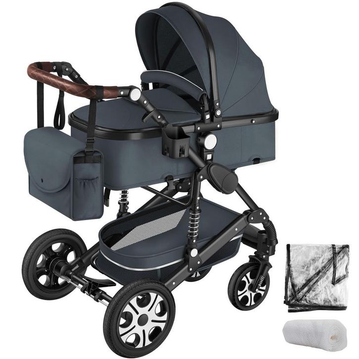 tectake Combi-kinderwagen Mats, opvouwbaar, 5-puntsgordel -, Kinderen en Baby's, Kinderwagens en Combinaties, Verzenden