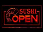 Sushi open neon bord lamp LED verlichting reclame lichtbak, Verzenden, Nieuw