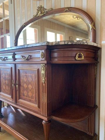 Dressoir (10) - Hout, Marmer, Verguld brons, Antiek en Kunst