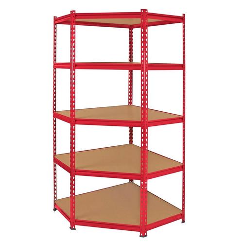 Z-Rax Hoek Stellingkast - 183x90x45cm - Rood, Articles professionnels, Aménagement de Bureau & Magasin | Entrepôt, Rayonnage & Stockage