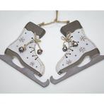 Houten Schaatsen XL Wit 12x10 cm (20 cm), Nieuw