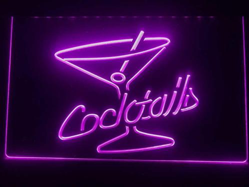 Cocktails neon bord lamp verlichting reclame lichtbak cockta, Maison & Meubles, Lampes | Autre, Envoi