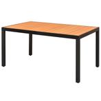 vidaXL Table de jardin Marron 150 x 90 x 74 cm Aluminium, Verzenden