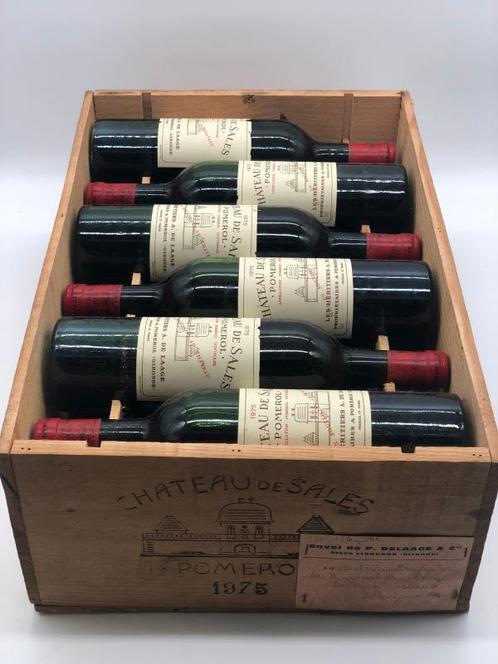 12 x 75cl Chateau de Sales Pomerol 1975 (Bordeaux, rood), Collections, Vins, Enlèvement ou Envoi