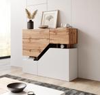 Meubella | Dressoir Wit Eiken 120x35x100 opbergkast, Huis en Inrichting, Verzenden, Nieuw, 25 tot 50 cm, 100 tot 150 cm