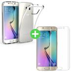 Samsung Galaxy S6 Edge Transparant TPU Hoesje + Screen, Télécoms, Téléphonie mobile | Housses, Coques & Façades | Marques Autre