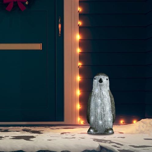 vidaXL Kerstfiguur pinguïn LED binnen en buiten 30 cm acryl, Diversen, Kerst, Nieuw, Verzenden