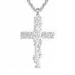 Fako Bijoux® - Ketting Met Kruisje Levensboom - Stainless, Handtassen en Accessoires, Kettingen, Verzenden, Nieuw