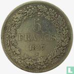 België 5 francs 1847, Postzegels en Munten, Verzenden, Losse munt, Goud
