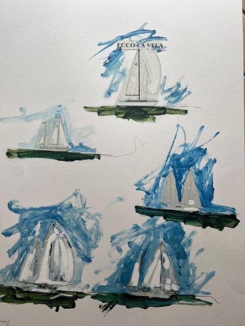 Mario Schifano (1934-1998) - Senza titolo - Ecco la vela, Antiek en Kunst, Antiek | Overige Antiek