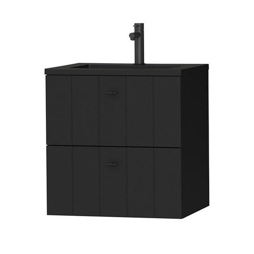 Tiger Maryport Meubelset 60 cm met 2 lades Mat zwart incl, Doe-het-zelf en Bouw, Sanitair, Bad, Nieuw, Chroom, Ophalen of Verzenden