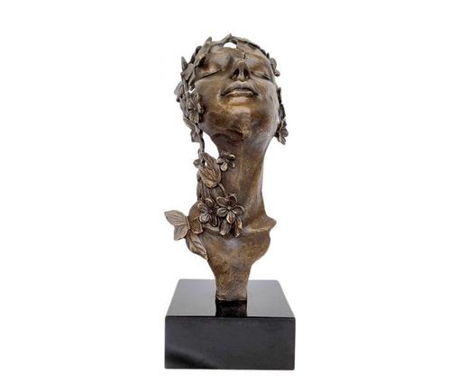 Beeldje - A surreal womans bust - Brons, Marmer, Antiek en Kunst, Kunst | Designobjecten