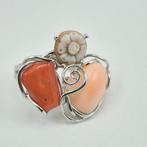 Bloedkoraal - Zilver - Ring - ROOD EN ROZE KORAAL, Verzamelen