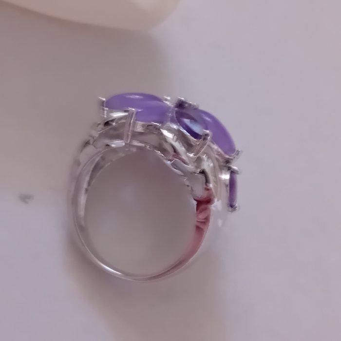 Zonder Minimumprijs - Ring Zilver Amethist, Handtassen en Accessoires, Ringen