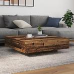 vidaXL Salontafel met LED-verlichting Oud Hout 100x100x31 cm, Huis en Inrichting, Verzenden, Nieuw