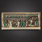 Replica van het oude Egyptisch Relief alabaster paneel -, Antiek en Kunst