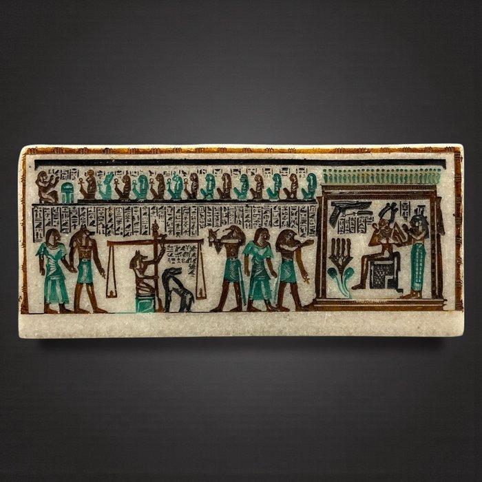 Replica van het oude Egyptisch Relief alabaster paneel -, Antiek en Kunst, Antiek | Overige Antiek