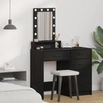 vidaXL Makeup Tafel met LED Verlichting - Zwart Eik,, Verzenden, Nieuw