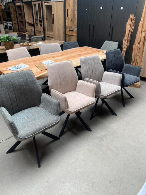 Deloris draaibare armstoel, vier kleuren (nieuw, A-keuze), Huis en Inrichting, Stoelen, Nieuw, Metaal, Stof