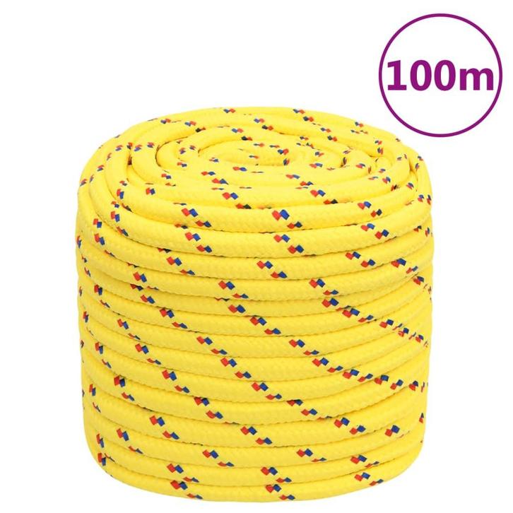 vidaXL Boottouw 16 mm 100 m polypropyleen geel, Doe-het-zelf en Bouw, IJzerwaren en Bevestigingsmiddelen, Nieuw, Verzenden