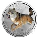 Canada. 5 Dollars 2018 Der Wolf - mit Colour applikation, 1