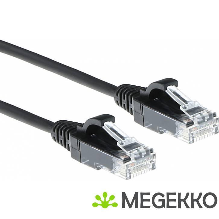 ACT Zwarte 10 meter LSZH U/UTP CAT6 datacenter slimline, Computers en Software, Overige Computers en Software, Nieuw, Verzenden
