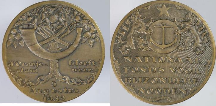 Nederland Penning J C Wienecke Geboorte Prinses irene Bij..., Postzegels en Munten, Penningen en Medailles, Verzenden