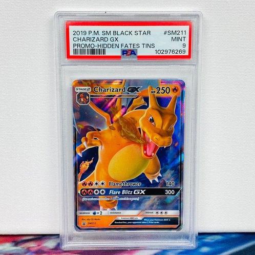 Pokémon Graded card - Charizard GX #SM211 Promo Hidden Fates, Hobby en Vrije tijd, Verzamelkaartspellen | Pokémon