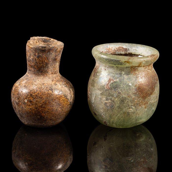 Oud-Romeins Set glazen potten (Zonder Minimumprijs), Antiek en Kunst, Antiek | Overige Antiek