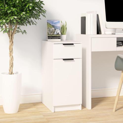 vidaXL Bureaukast 33,5x50x75 cm bewerkt hout wit, Huis en Inrichting, Kasten | Overige, Nieuw, Verzenden