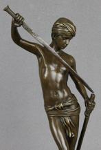 after A. Mercie - Sculpture, David with the head of Goliath