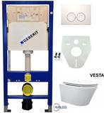 Geberit UP 100 Vesta Rimless wc+ Flatline zitt.+ Delta 21, Bricolage & Construction, Sanitaire, Ophalen of Verzenden