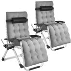 tectake Ligbed Cloud inklapbaar, traploos verstelbaar - lich, Tuin en Terras, Verzenden, Nieuw