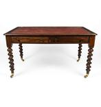 Tafel - Hout, Brons, Messing, IJzer, leer - Antieke