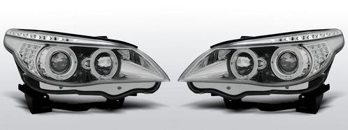 Koplampen Angel Eyes |BMW 5 Series E60/E61 2003-2004 |chroom, Auto-onderdelen, Verlichting, Nieuw, BMW, Verzenden