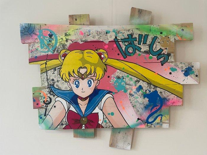 Vincent STREIFF - Tableau Pop Art Sailor Moon signé par, Antiquités & Art, Art | Peinture | Moderne