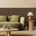 Akoestische wandpanelen met halfronde latjes - walnoot - 6, Huis en Inrichting, Verzenden, Nieuw