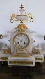 Klok en garnituur set - Onyx, Brons, Messing - 1850-1900